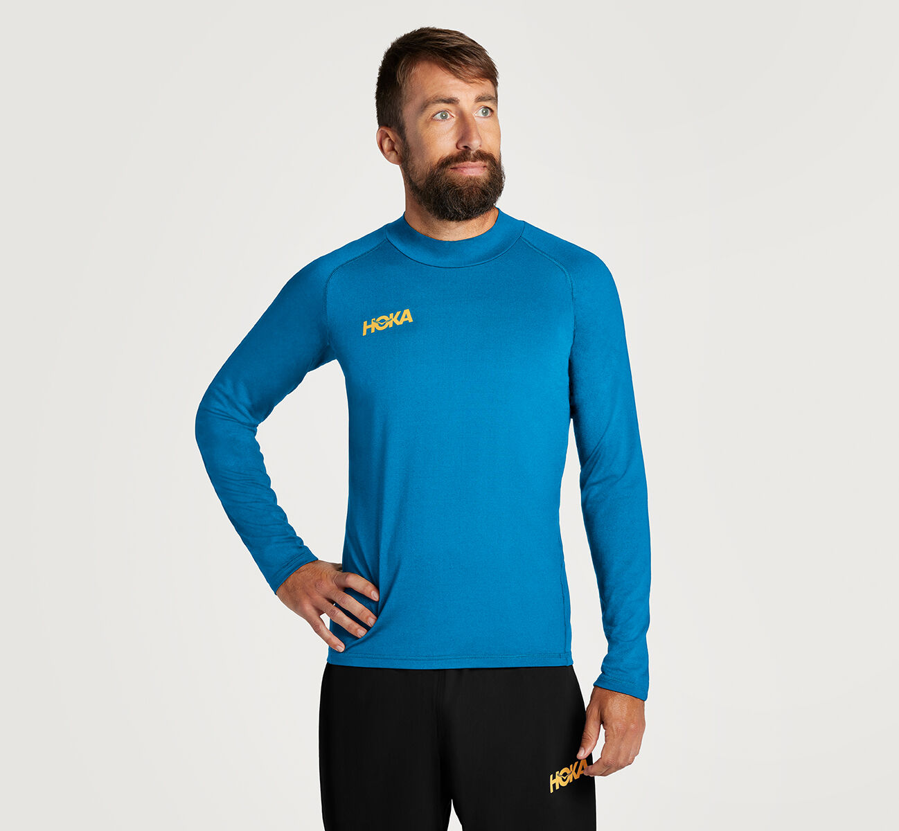 Mens Clothing T-shirts Long-sleeve t-shirts Hoka One One Wind Shirt in Blue for Men 