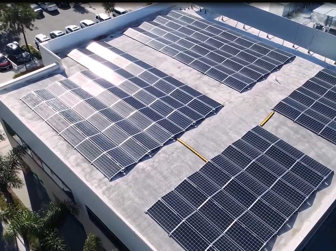 A picture of solar panels