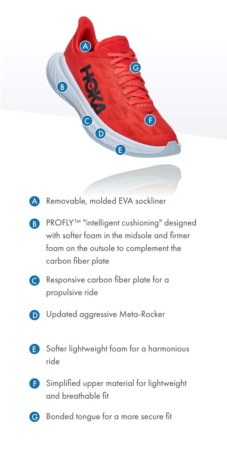 A diagram explaining the features of the Carbon X