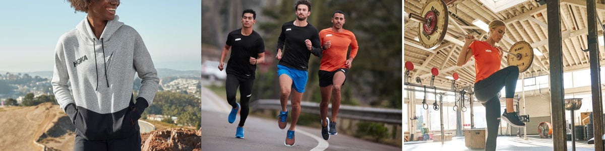A group of images of people working out