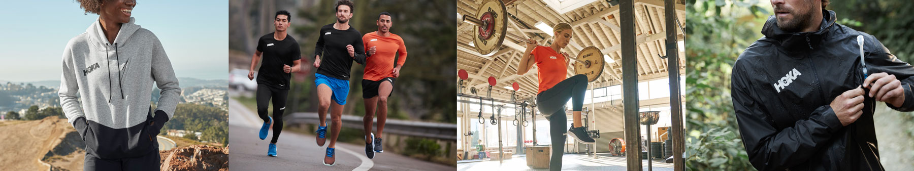 A group of images of people working out