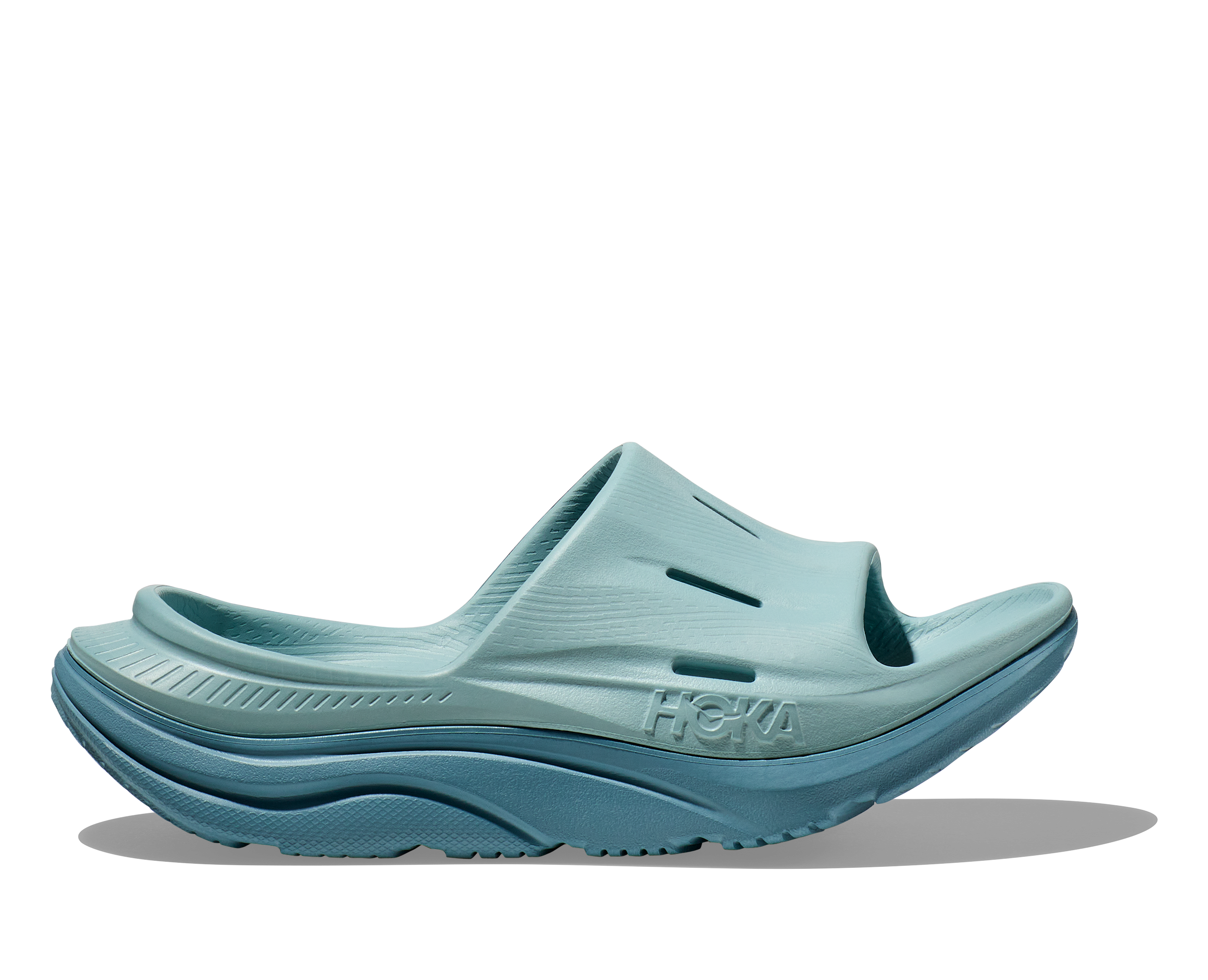 HOKA Ora Recovery Slide 3 Shoes Sandal in Cloud Blue/Stone Blue - 1135061-CBSBL