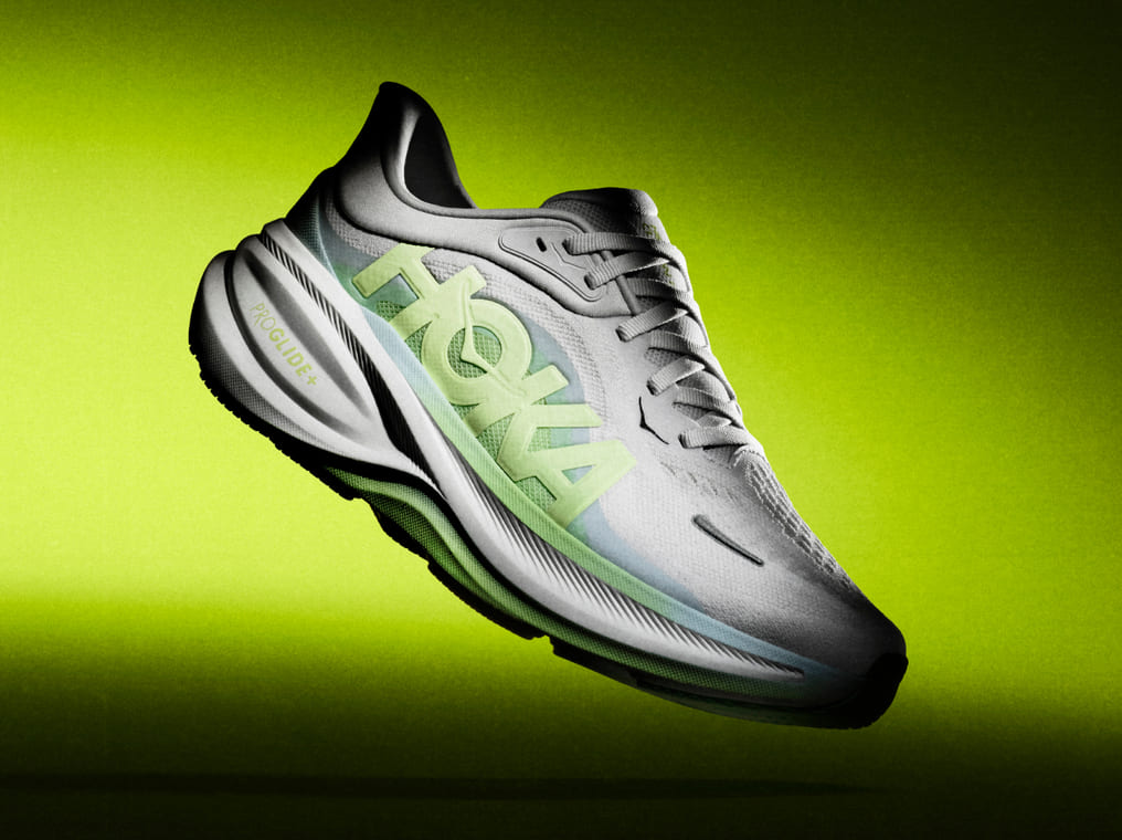 Close-up to a HOKA Clifton Pro