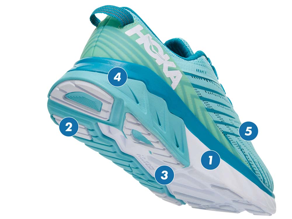 Angled view of the HOKA Arahi 4.